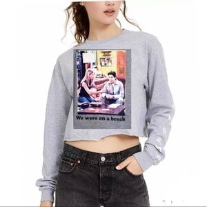 FRIENDS We Were On a Break Cropped Sweatshirt L